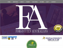 Tablet Screenshot of forgottenaustralians.com
